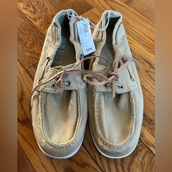 NWT Men’s Old Navy Light Brown Boat Shoes in Size 8 - Picture 7 of 7